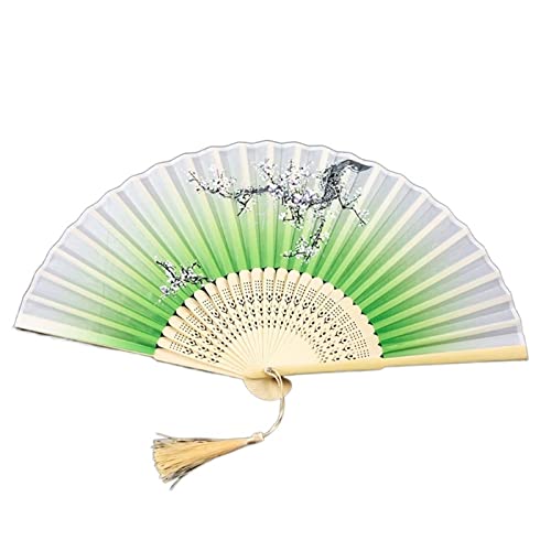 KXAOXGRC Faltbarer chinesischer Fächer, 2er-Pack faltbare Handfächer aus Seide, mehrfarbig, 21,1 x 38,1 cm(16) von KXAOXGRC
