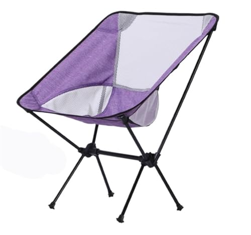 KXAOXGRC Klappbarer Campingstuhl für draußen, Campingstuhl mit Gurt, zusammenklappbar, for den Außenbereich, Mehrfarbig(Purple) von KXAOXGRC