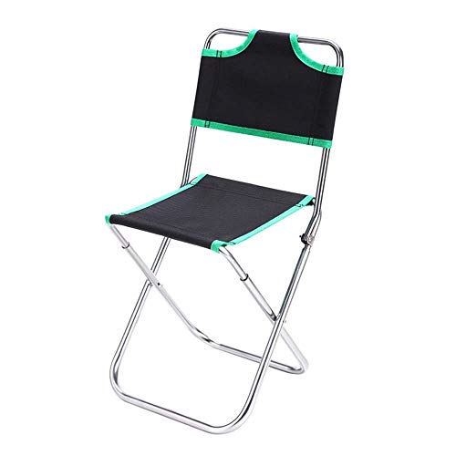 KXAOXGRC Klappbarer Campingstuhl für draußen, Klappbarer Angel- und Campingstuhl mit Rückenlehne(Green) von KXAOXGRC