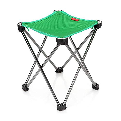 KXAOXGRC Klappbarer Campingstuhl für draußen, Klappbarer Campingstuhl Hocker Tragbarer Outdoor Faltbarer Reisestrand 7075 Oxford(Green) von KXAOXGRC