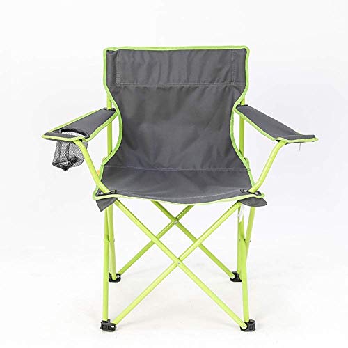 KXAOXGRC Klappbarer Campingstuhl für draußen, Klappbarer Campingstuhl mit Netzrückenlehne, Getränkehalter, Tasche, Schultertasche, 100 kg, Mehrfarbig(Red) von KXAOXGRC