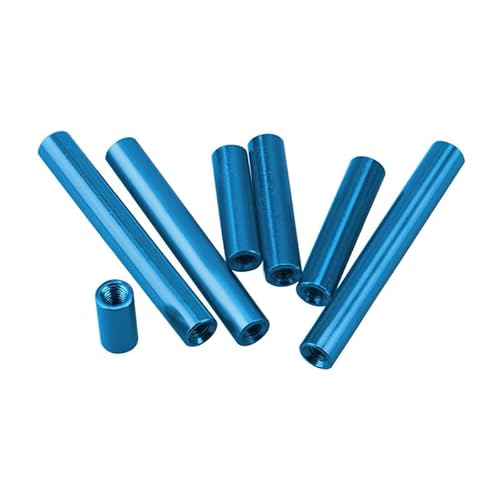 KXAOXGRC Kupplungsmutter Befestigungselement, 10 Stück M3 Aluminium Innengewinde Runde Abstandshalter for RC Multicolor 6-40mm(Blue,12mm) von KXAOXGRC