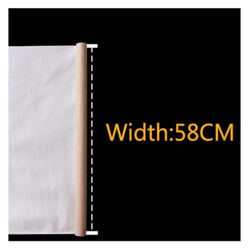 KXAOXGRC Leere Leinwandrolle, Leere Leinwandrolle for Acryl- und Ölgemälde, Leinenmischung, grundiert, 1 m Länge, 28–88 cm Breite(Width 58cm 1m Length) von KXAOXGRC