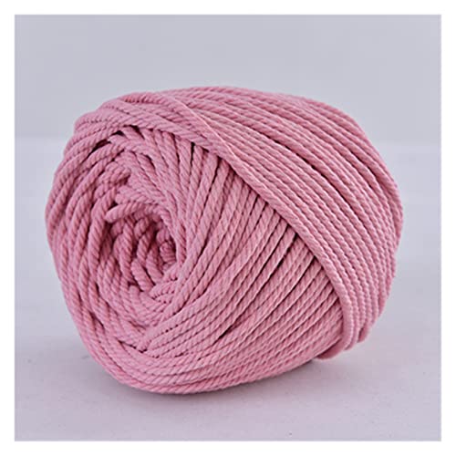 KXAOXGRC Makramee-Baumwollseil, 100% Baumwolle, Makramee-Kordel, Mehrfarbig, 5 mm x 110 Yards(Roze) von KXAOXGRC