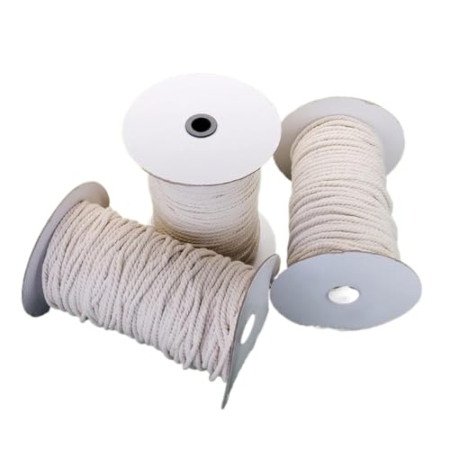 KXAOXGRC Makramee-Baumwollseil, Weiße Makramee-Kordel aus Baumwolle, 1000 g, 1,5–5 mm(1.5mm X 800m) von KXAOXGRC