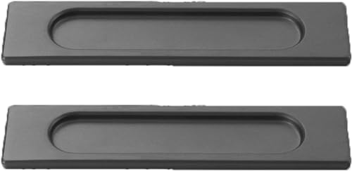 KXAOXGRC Versenkte Fingergriffe, Packung mit 2 schlagfreien selbstklebenden versenkten Aluminium-Kabinettgriffen, mehrfarbig, mehrere Formen(Grijs,Rectangle) von KXAOXGRC