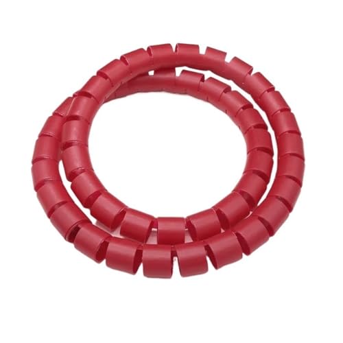 Kabelmanagement-Hülse, flexible Spirale, Spirale Wrap Kabel Protector PE Draht Veranstalter 25mm 30mm Mehrere Größen Multicolor(Red,ID 25mm 10 Meter) von KXAOXGRC