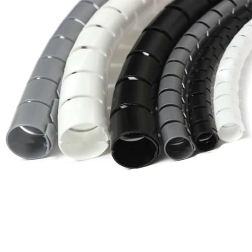Kabelmanagement-Hülse, flexible Spirale, Spiralkabel-Management-Hülse mit Werkzeug 8 mm 10 mm 28 mm 2 Meter Multicolor(White-ID 8mm) von KXAOXGRC