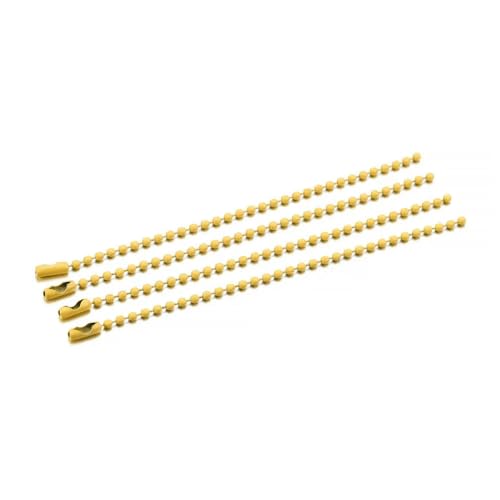 Kugelperlenkette, Kugelperlenketten for DIY-Projekte, Edelstahl, 11,5 cm, mehrfarbig, 20–80 Stück pro Packung(Dark Yellow,20PCS) von KXAOXGRC