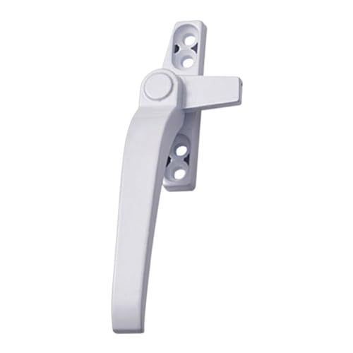 Kunststoff-Fenstergriffe aus Stahl zum Aufdrücken, Fenstergriff mit Schloss for UPVC-Fenster, Aluminiumlegierung, schwarz oder weiß, links oder rechts(White,Left) von KXAOXGRC