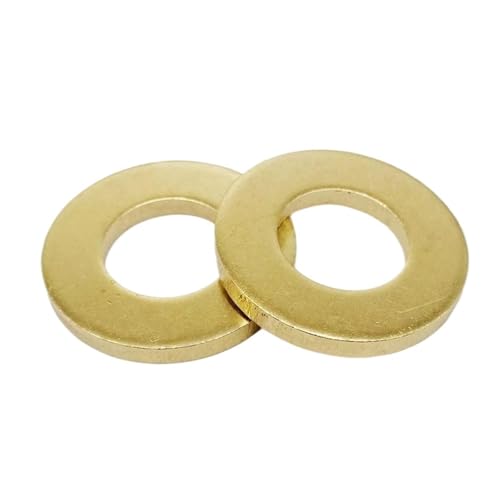 Messing Dichtungsringe Unterlegscheiben, 10/50 Stück M2 M2.5 M3 M4 M5 M6 M8 M10 M12 Messing-Unterlegscheibe, Dichtungspad, 0,4–1,5 mm Dicke(50pcs M4x8x0.5mm) von KXAOXGRC