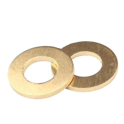 Messing Dichtungsringe Unterlegscheiben, Flache Unterlegscheibe aus massivem Messing, Dichtungsabstandshalter, mehrere Größen(M4x10x0.8(100pcs)) von KXAOXGRC