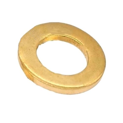 Messing Dichtungsringe Unterlegscheiben, Messing Flache Und Dichtungsscheibe Dichtung Pad Abstandshalter Gold M2-M24, 0,4-3mm 1-50 Stück(M12x24x2.0 (10Pcs)) von KXAOXGRC