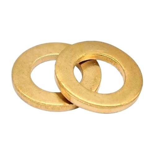 Messing Dichtungsringe Unterlegscheiben, Messing-Unterlegscheibe, Dichtung M2 bis M20, Packung mit 5/25/50/100 Stück(M4x9x0.8mm 100pcs) von KXAOXGRC