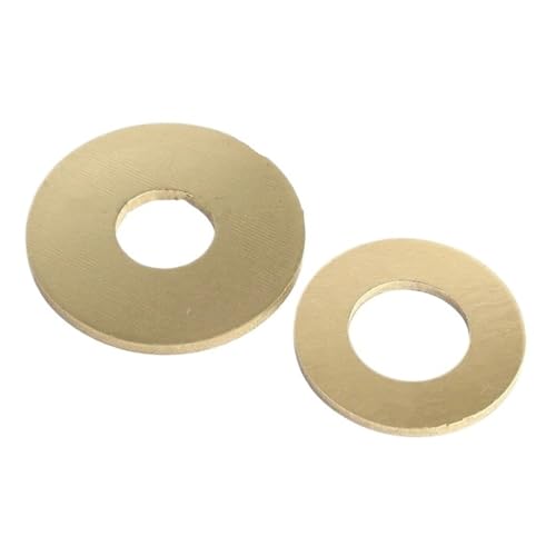 Messing Dichtungsringe Unterlegscheiben, Messing-Unterlegscheiben, verschiedene Größen, M2–M5, Packung mit 2–500 Stück(M4x9x0.5mm(100pcs)) von KXAOXGRC