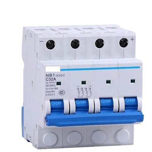 Miniatur-Leitungsschutzschalter, 4P DC 1000V Solar Mini Circuit Breaker Überlast Schutz Schalter Mehrere Stromstärke(10A) von KXAOXGRC
