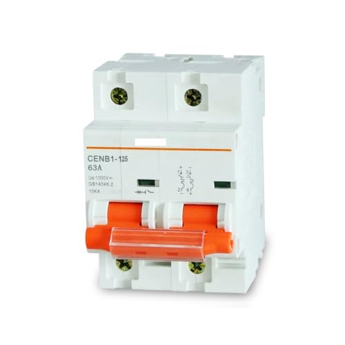 Miniatur-Leitungsschutzschalter, Solar DC Mini Fehlerstromschutzschalter 2P 1000V 10kA 63A-125A(80A) von KXAOXGRC