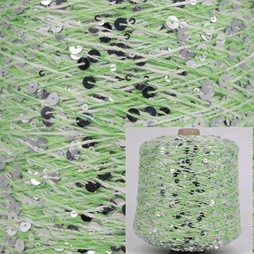 Pailletten-merzerisiertes Garn, Paillettengarn, 50 g, Sommer-Eisseide, merzerisierte Baumwolle, Acrylmischung, mehrfarbig, for Basteln(AW006) von KXAOXGRC