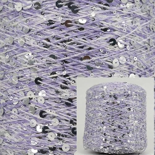 Pailletten-merzerisiertes Garn, Paillettengarn, 50 g, Sommer-Eisseide, merzerisierte Baumwolle, Acrylmischung, mehrfarbig, for Basteln(AW011) von KXAOXGRC