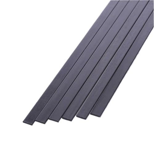 Pultrudierte flache Kohlefaserstäbe, Reine massive Kohlefaser-Flachstreifen, pultrudierte schwarze flache Vollstäbe(3.0mm x 15.0mm x 500mm) von KXAOXGRC