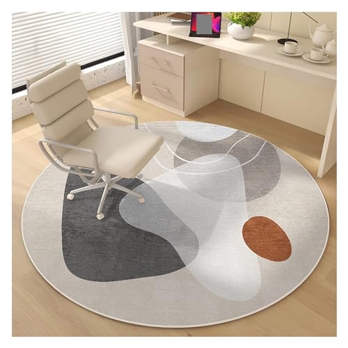 Round Floor Carpet Chair Mat,Floor Protector Mat, rutschfeste Bürostuhlmatten, Schreibtischstuhlmatte for Hartholzböden (Größe: 80 cm, Farbe: E) (Color : C, Size : 140cm/55in) von KXAOXGRC