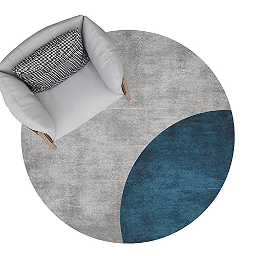 Round Floor Carpet Chair Mat,Floor Protector Mat, rutschfeste Fußmatten, Stuhlmatte for Wohnzimmer, Schlafzimmer, Besprechungsraum, Eingangshalle, Arbeitszimmer (Größe: 120 cm, Farbe: C) (Color : A von KXAOXGRC