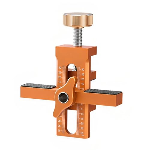 Schranktür Montage Positionierer, Schranktür-Installationspositionierer, Hardware-Vorrichtung, Aluminium, mit Bohrer, 103 x 90 x 33 mm/35 mm, Orange(Arancione,103 * 90 * 35mm) von KXAOXGRC