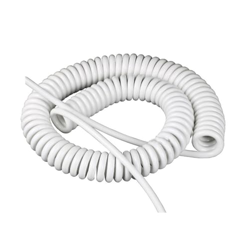 Teleskop-Spiralkabel, Federspiralkabel, 2- und 3-adrig, mehrere AWG-Größen, mehrere Längen, einziehbar, flammhemmend(3 Core 22AWG,Line length 5 meter) von KXAOXGRC