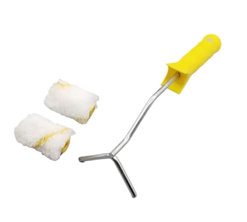 Textur Roller Pinsel, Farbroller 3er-Pack mit 2 Zoll und 4 Zoll Walzenhülsen und Rahmen(2-inch medium wool) von KXAOXGRC