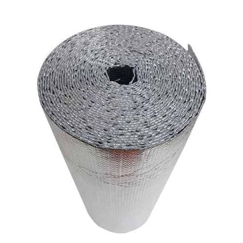 Thermische reflektierende Paneele, aus Aluminium, Rolle mit Wärmeisolierung, selbstklebend, doppelte Blase, wärmereflektierende Folie, für Wände, Dächer, Transporter, mehrere Größen (1 x 1 m) von KXAOXGRC