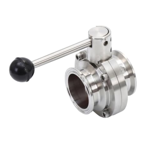 Tri Clamp Absperrklappe Tri Clamp Absperrklappe SS304 Edelstahl Sanitär Mehrere Größen(57mm Ferrule 77.5) von KXAOXGRC