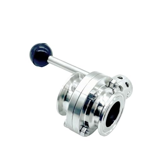 Tri Clamp Absperrklappe Tri Clamp Absperrklappe SS304 Edelstahl Sanitär Mehrere Größen(63mm Ferrule 77.5) von KXAOXGRC