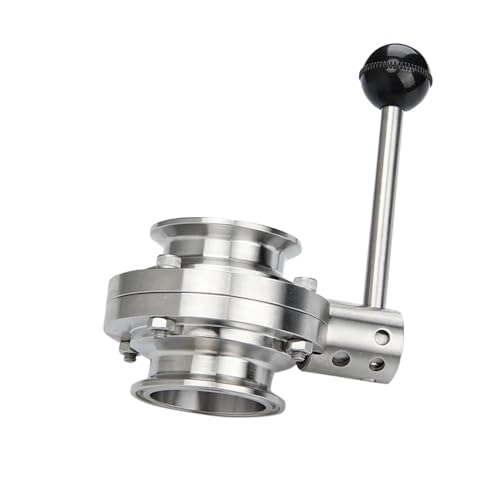 Tri Clamp Absperrklappe Tri Clamp Schmetterling Ventil 304 Edelstahl for Homebrew Bier Molkerei Mehrere Größen(OD76 x Ferrule 91) von KXAOXGRC