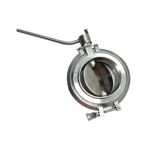Tri Clamp Absperrklappe Tri Clamp Schmetterling Ventil 304 Edelstahl for Homebrew Bier Molkerei Mehrere Größen(OD89 x Ferrule 106) von KXAOXGRC