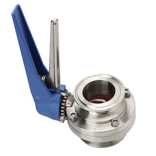 Tri Clamp Absperrklappe Tri-Clamp-Schmetterlingsventil SS304 Edelstahl Squeeze Trigger Mehrere Größen Tri-Clamp-Verbindung(32mm Ferrule 50.5) von KXAOXGRC
