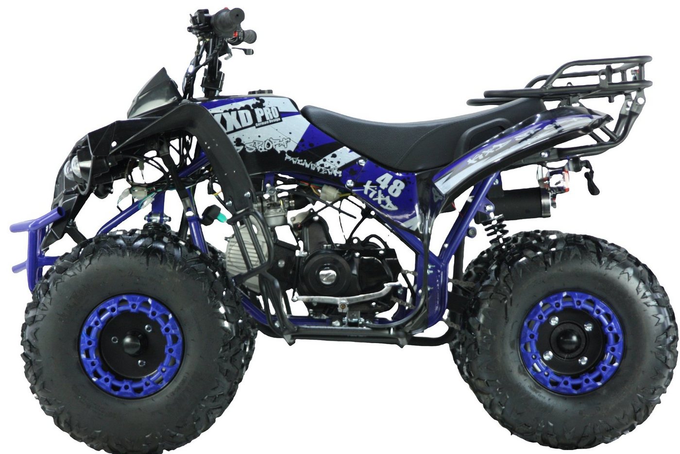 KXD Quad 125ccm Quad ATV Kinder Pitbike 4 Takt Motor Quad 8 Zoll KXD 008 Blau von KXD
