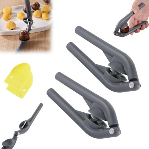 Chestnut Open Clip, Chestnut Opener, Chestnut Cutter Tool, Protable Multifunction Chestnut Open Clip, Nut Cracker Tool, Hard Shell Nut Fruit Opener (2PCS) von KXDEFE