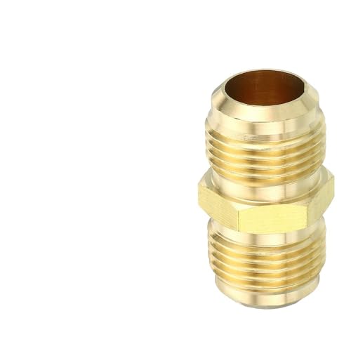 1/4 3/8 1/2 5/8 3/4 SAE 45 Männlich Flare Gerade Union Kupplung Messing Fitting Klimaanlage(SAE 1I4 to 1I2) von KXJSYL Tool