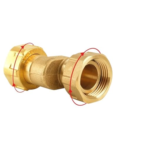1 STÜCK Messing Weiblich Zu Männlich Exzentrische Union 1 "Verdickt Adapter Ellenbogen Wasser Rohr Seite Shift Ecke Joint Armaturen(Female-Female) von KXJSYL Tool