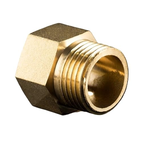 1 Stück Messing-Fitting F/M Metrisch zu Imperial Gewinde Innen-Außengewinde Messing-Rohrverbinder Kupfer-Koppler-Adapter Gewindeverbindung(M18X1.5-G3I8) von KXJSYL Tool