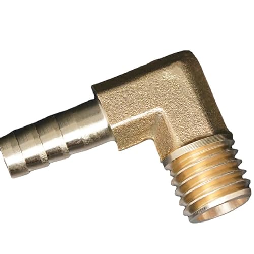 1 x 6 mm 8 mm 10 mm 12 mm Schlauchstutzen x M8 M10 M12 M14 M16 metrisches Außengewinde Messing Ellenbogen-Rohrverschraubung Adapter Kupplungsanschluss (8-M10 x 1,5) von KXJSYL Tool