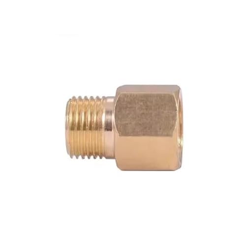 1 x M6 M8 M10 M12 1/8 Zoll 1/4 Zoll BSP Innengewinde auf Außengewinde Messing 90 Grad Winkelrohrverschraubung Adapter für Ölschmiersystem (gerade, F M12 x 1-M BSP1I8) von KXJSYL Tool