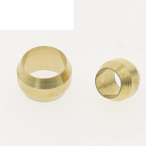 10 Stück Messing Doppelkegel Ferrule 4 6 8 10 12 14 20 mm OD Kompressionshülse Dichtring Fittings Rohr Zentralschmiersystem(18mm) von KXJSYL Tool