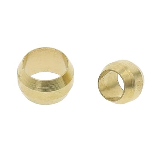 10 Stück Messing Doppelkegel Ferrule 4 6 8 10 12 14 20 mm OD Kompressionshülse Dichtring Fittings Rohr Zentralschmiersystem(5mm) von KXJSYL Tool