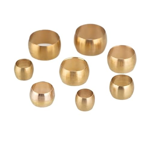 10 Stück Messing Doppelkegelhülse 4 6 8 10 mm Außendurchmesser Kompressionshülse Dichtungsringverschraubungen Rohr Zentralschmiersystem(ID 10mm(Bigger)) von KXJSYL Tool