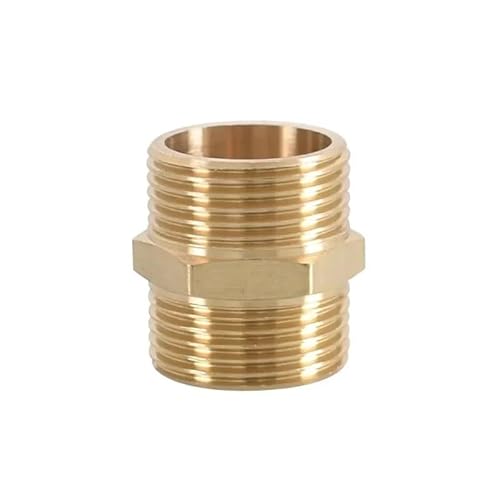 10PC Messing Rohr Hex Nippel Fitting 1/8" 1/4" 3/8" 1/2" 3/4" 1" BSP Außengewinde Schnell Adapter Koppler Stecker for Wasser Öl Gas(1l4 to 1l2) von KXJSYL Tool