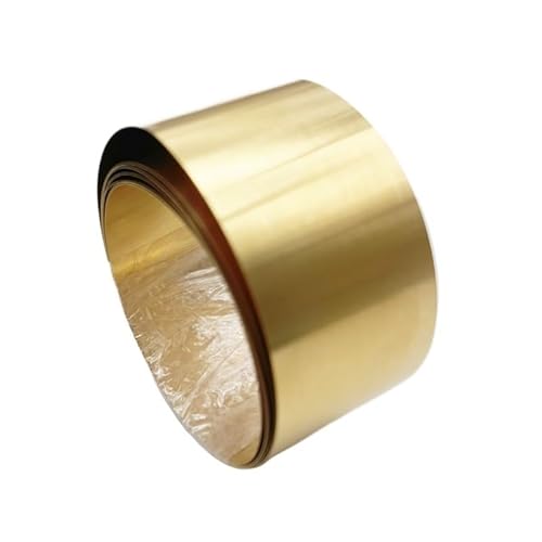 1PC 0.1/0.2/0.3/0,5 x10/20/30/50/100mmx1000mm Messing Metall Dünne Blatt Folie Platte Rolle Handwerk Metallbearbeitung dick(0.2x20x1000mm) von KXJSYL Tool
