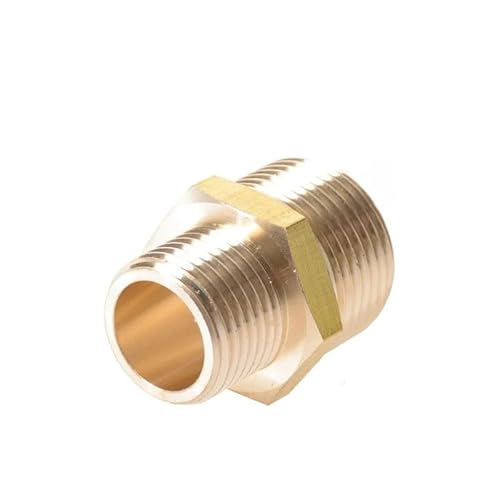 1PC 1/8" 1/4" 3/8" 1/2" 3/4" 1" BSP Messing Rohr Hex Nippel Fitting Außengewinde schnelle Adapter Koppler Stecker for Wasser Öl Gas(1l8 to 1l4) von KXJSYL Tool