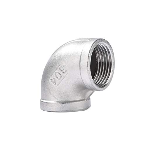 1PC 3/8 "1/2" 1/4 "Ellenbogen 90 Grad abgewinkelt F/F Edelstahl SS304 Weibliche * Weibliche Gewinde Rohr Armaturen Reduzierstück Sanitär Verbindung(90 D Female thread,3/4") von KXJSYL Tool
