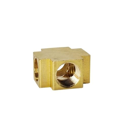1PC 3 Möglichkeiten 4 Möglichkeiten Messing Rohr Fitting 1/8 "1/4" 3/8 "1/2" BSP Innengewinde for Fett System Hydraulische System Gleich Stecker(4 Ways,3/8") von KXJSYL Tool